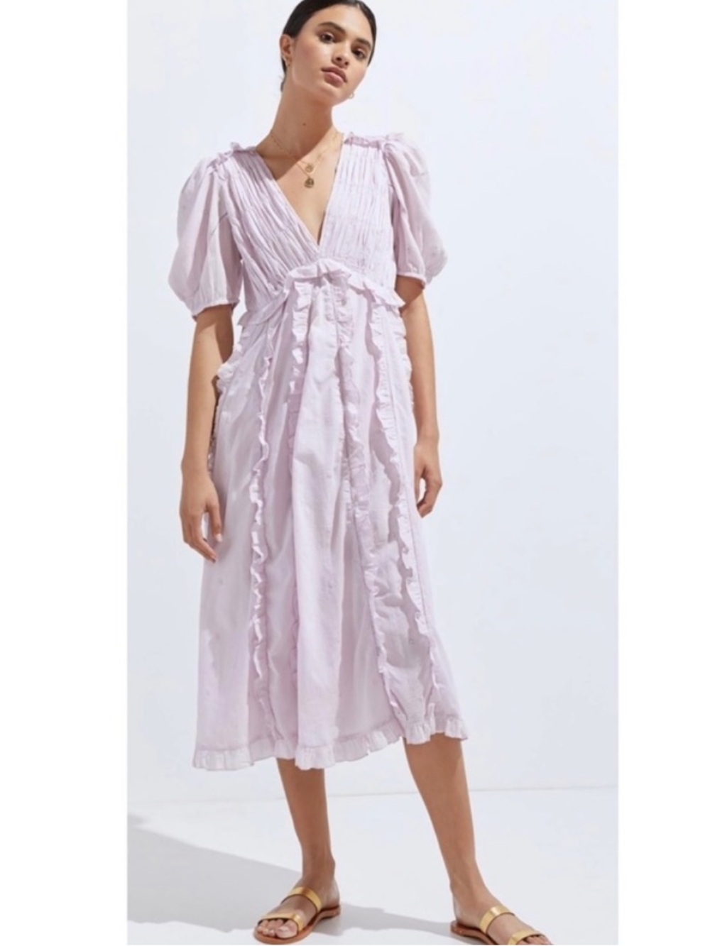 Anthropologie Forever that Girl Ruffle Midi Dress